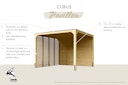 Karibu Pavillon Cubus mit Flachdach inkl. 1 Verlängerungspaket