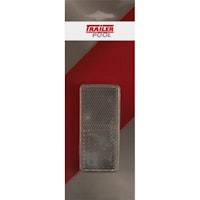 2 x Rückstrahler 90 x 40 mm, weiß, zum Kleben