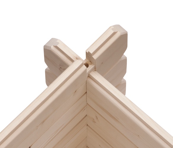 Karibu Gartenhaus Blockbohlenhaus Olaf 3/5 - 28 mm mit erhöhter Schneelast (300 kg/m²)