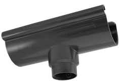 Rinnenstutzen DN 60/75 zum Stecken, RG100 Typ 300 braun Rinnenstutzen DN 60/75 zum Stecken, RG100 Typ 300 braunZubehörbild