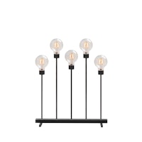Konstsmide Weihnachtsbeleuchtung LED Metallleuchter schwarz Dimmer 54cm