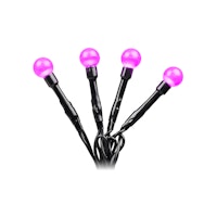 Konstsmide Weihnachtsbeleuchtung  LED Lichterkette 80 purpurfarene runde Dioden