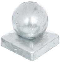 Alberts® Pfostenkappe,für Holzpfosten,mit Kugel,feuerverzinkt,LxB 90x90 mm,Kugel ⌀80 mm 