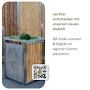 BambusBASIS Mülltonnenbox Edelstahl für 120 l-Tonne  -  1-/2-/3-er Box