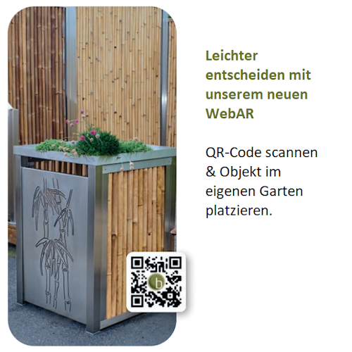 BambusBASIS Mülltonnenbox Edelstahl für 120 l-Tonne  -  1-/2-/3-er Box