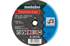 Metabo Flexiamant super 230x2,5x22,23 StahlTrennscheibegekröpfte Ausführung Metabo Flexiamant super 230x2,5x22,23 StahlTrennscheibegekröpfte AusführungZubehörbild
