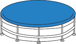Poolabdeckung, rund, mit  Gummizug, PE, ca. Ø 270cm