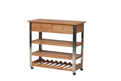 Diamond Garden Beistellwagen MERLOT, Edelstahl / Premium Teak