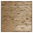 T&J Jalousie-Zaun, braun 180 x 180 cm, Rahmen 30 x 60 mm, Lamellen 15 x 60 mm
