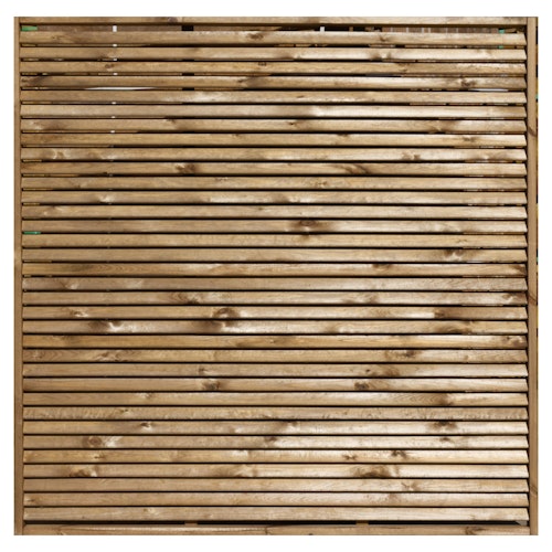 T&J Jalousie-Zaun, braun 180 x 180 cm, Rahmen 30 x 60 mm, Lamellen 15 x 60 mm