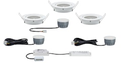 Paulmann Einbauleuchte Smart Coin LED 3x2 W Set mit Farblichtsteuerung, Dimm- und Schwenkfunktion