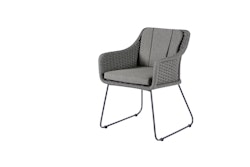 Diamond Garden Stuhl KORFU, Edelstahl Dunkelgrau / Rope / Sunproof (100 % Polypropylen)