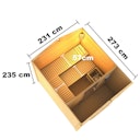 Karibu Bosse 1 - 38 mm Gartensauna mit Vorraum und Satteldach
