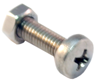 Feststellschrauben mit Mutter für Rinnenhalter PVC, RG70 Typ 200 (10 Stück Beutel)Zubehörbild