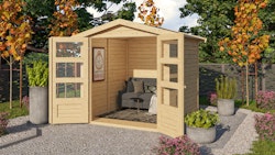 Karibu Woodfeeling Gartenhaus Amberg 2/3/4/5 naturbelassen - 19 mm