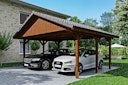 Skan Holz Wallgau - Satteldach Doppelcarport Breite 620 cm