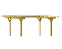 Skan Holz Odenwald - Design Einzel Carport aus Leimholz Breite 428 cm