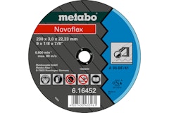 Metabo Novoflex 230x3,0x22,23 StahlTrennscheibegerade Ausführung Metabo Novoflex 230x3,0x22,23 StahlTrennscheibegerade AusführungZubehörbild