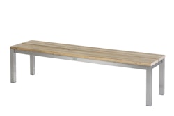 Diamond Garden Bank SALERNO, Edelstahl gebürstet / Recycled Teak