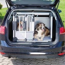 TRIXIE Transportbox doppelt Aluminium M-L 93x88x64cm