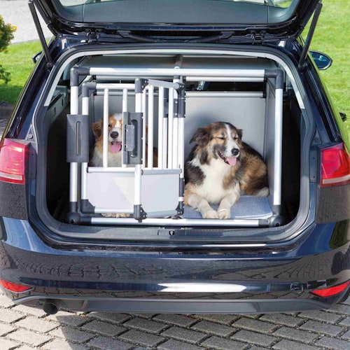TRIXIE Transportbox doppelt Aluminium M-L 93x88x64cm