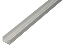 Alberts® U-Profil, selbstklemmend, 15x19,9x15x2,0mm, Alu silber eloxiert