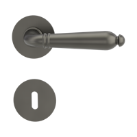 Griffwerk CAROLA PIATTA S -Kaschmirgrau Rosettengarnitur rund -Flachrosette -BB TS 37-45mm