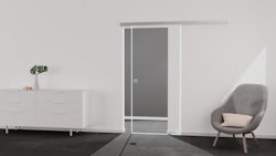 Griffwerk Glasschiebetür (ESG) FRAME 815 ESG PURE WHITE matt 935x2058x8mm