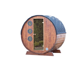 Wolff Finnhaus Saunafass Mini 160 naturbelassen Schwarz Bausatz zur Selbstmontage