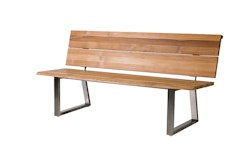Diamond Garden Bank PISA, Edelstahl gebürstet / Recycled Teak