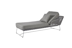 Diamond Garden Daybed MILOS rechts, Edelstahl Dunkelgrau / Rope Dunkelgrau / Sunproof (100 % Polypropylen)