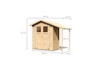 Karibu Gartenhaus Gerätehaus Dana inkl. Schleppdach - 14 mm