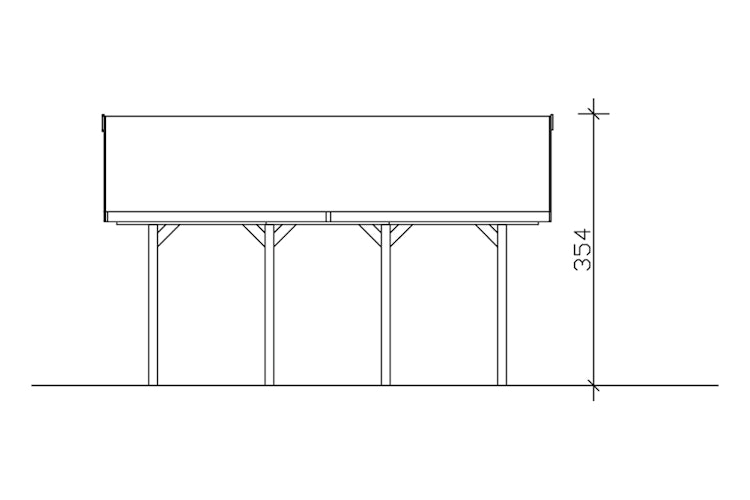 Skan Holz Wallgau - Satteldach Doppelcarport Breite 620 cm