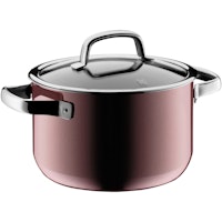 WMF Fusiontec Mineral Fleischtopf mit Glasdeckel, 20 cm, Rose Quartz