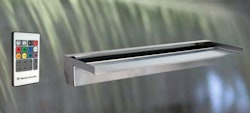Gardenforma Wasserfall Wall inkl. LED Beleuchtung RGB mit Fernbedienung 90 x 19 cm