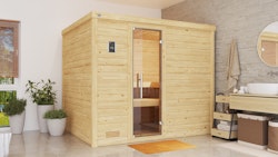 Weka Premium Massivholzsauna Bergen 3 Familiensauna - 45 mm
