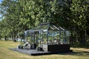 Juliana Gewächshaus Grand Oase anthrazit - 3 mm Sicherheitsglas - für Mauer - 13,0 m²