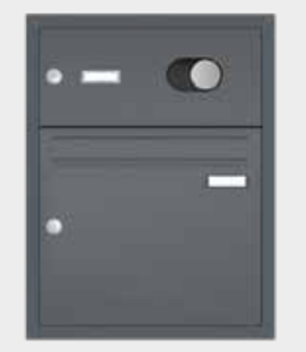 Gutta Rechteckvordach BS Plus 160 inkl. Seitenteil und Briefkasten (neues Modell)