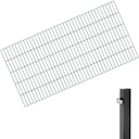 Alberts® Doppelstabmatten 6/5/6 Komplettset 2-50 Meter inkl. Pfosten mit Klemmlasche