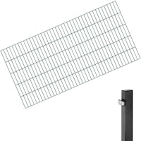 Alberts® Doppelstabmatten 6/5/6 Komplettset 2-50 Meter inkl. Pfosten mit Klemmlasche
