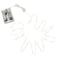 Konstsmide Weihnachtsbeleuchtung  Micro LED Lichterkette messingfarben Draht
