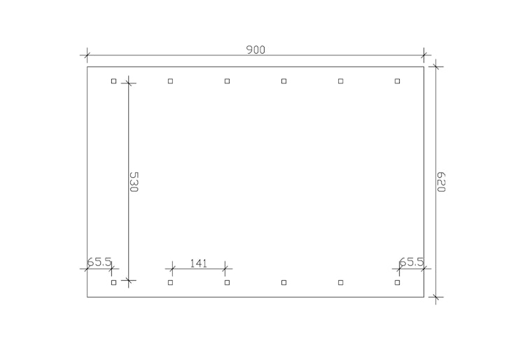 Skan Holz Wallgau - Satteldach Doppelcarport Breite 620 cm