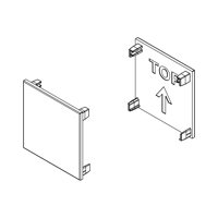 Griffwerk Endkappen-Set PLANEO 40 -Edelstahl Optik