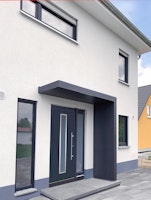 Gutta Rechteckvordach BS Plus 200 Sonderfarbe und Sondermaß inkl. Seitenteil (neues Modell)