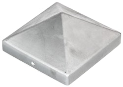 Alberts® Pfostenkappe für Holzpfosten hoch Aluguss blank LxB 120x120 mm 