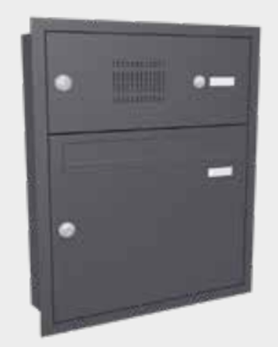 Gutta Rechteckvordach BS Plus 160 inkl. Seitenteil und Briefkasten (neues Modell)