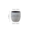 Klocke Design Blumentopf Betonoptik ⌀ 30 cm x H 29 cm