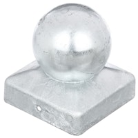 Alberts® Pfostenkappe,für Holzpfosten,mit Kugel,feuerverzinkt,LxB 70x70 mm,Kugel ⌀60 mm 