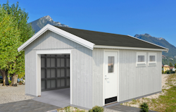 Palmako Nordic+ Gartenhaus/Garage Andre ohne Sektionaltor - 21,5 m² - 160 mm