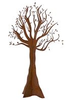 Badeko Baum-Deko 300 cm hoch in Edelrostoptik